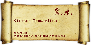 Kirner Armandina névjegykártya